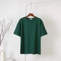 Casual Round Neck Short Sleeve Cotton T-Shirt for Men - Solid Color Summer Top. 