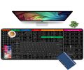 Anti-Slip Keyboard Mouse Pad With Office Excel Microsoft Software Shortcuts Key Patterns, Clear Extended Large Cheat Sheet. 