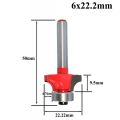 5Pcs 6mm Shank Corner Round Over Router Bit with Flush Milling Cutter. 