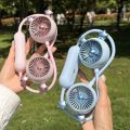 Shining Stars Foldable Design Hanging Neck Fan Rechargeable Quiet Operation Charging Fan Hanging Portable Neck Fan Office Use. 