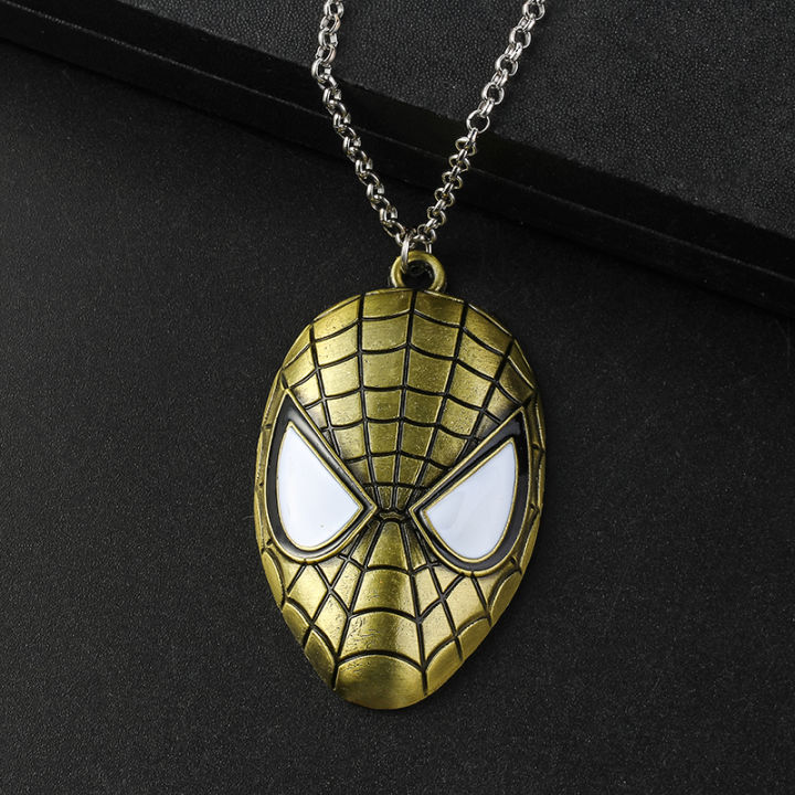 New%20Avengers%20Superhero%20Spiderman%20Necklace%20Trendy%20Vintage%20Jewelry%20Accessories%20for%20Women%20Man%20Classic%20Spider%20Man%20Mask%20Necklace%20-%20Image%202