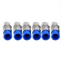 fasdaga Rg6 F Type Connector Coax Coaxial Compression Fitting 40 Pack (Blue). 