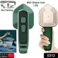 Portable Mini Steam Iron 2-in-1 Handheld Garment Steamer for Travel & Home – Flat & Hanging Iron. 