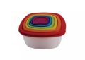 Rainbow Food Containers -Set of 7 Pcs - For Easy Storage of Food , Grains , Flours , Spices Etc.. 