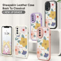 FELMYST for Redmi Note 10 Pro Note 10 Pro Max Back Cover PU Leather Beautiful Flowers Print Soft Silicone Edge Phone Case. 