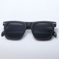 DV Matt Black Square Sunglasses For Men. 