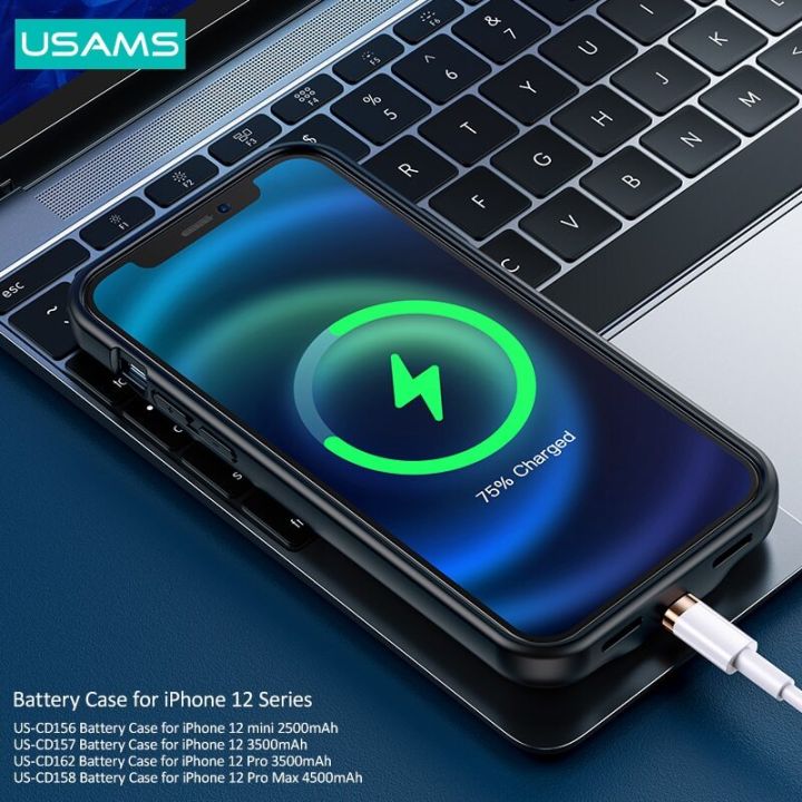 USAMS%20Battery%20Charger%20Back%20Case%20For%20Iphone%2012%20pro%20max%20-%20Image%206