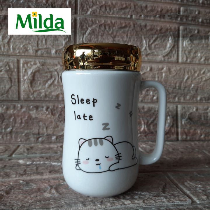 Milda%20Ceramic%20Coffee%20Mug%20Tea%20Cup%20Milk%20Mug%20White%20Decal%20with%20mirror%20lid%20400%20ml%20-%20Image%202