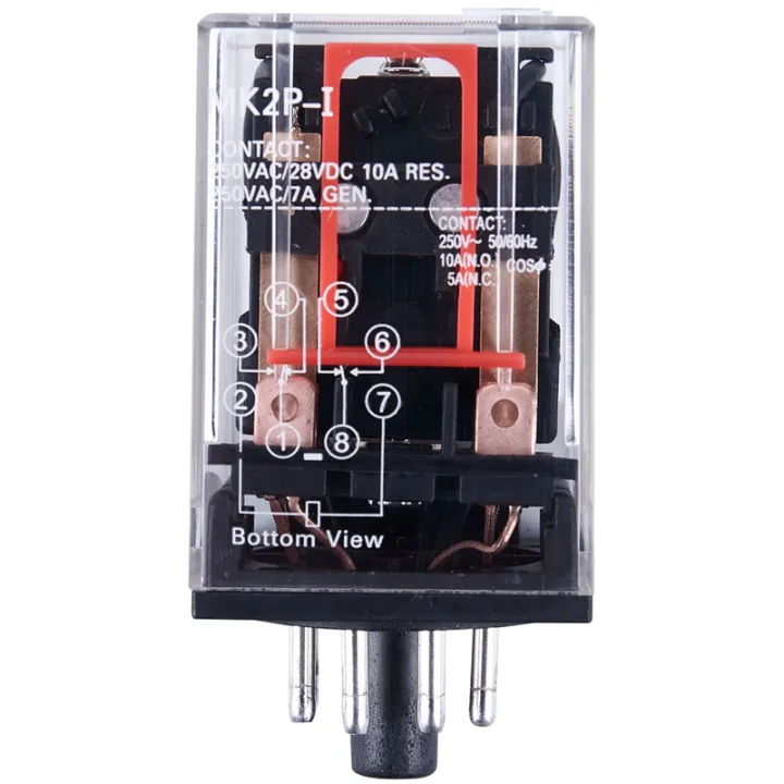 ARELENE%205X%20AC%20220V/230V%20Coil%20Voltage%20PCB%20Power%20Relay%208%20Pins%20DPDT%202NO%202NC%20MK2P-1%20-%20Image%203