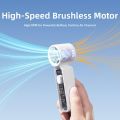 Low Noise Digital Display Refrigeration Electric Fan Ice Cool Function High Wind Speed Personal Cooling Fan Quiet Operation 100Gears Adjustable Small Air Cooler Indoor Outdoor Use. 