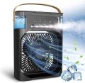 Portable Mini Air Cooler Fan, 500 ml Water Tank USB Personal Cooler, Mini Humidifier Fan with 7 Colors LED Light, 3 Timer, 3 Wind Speeds, 3 Spray Modes for Office. 