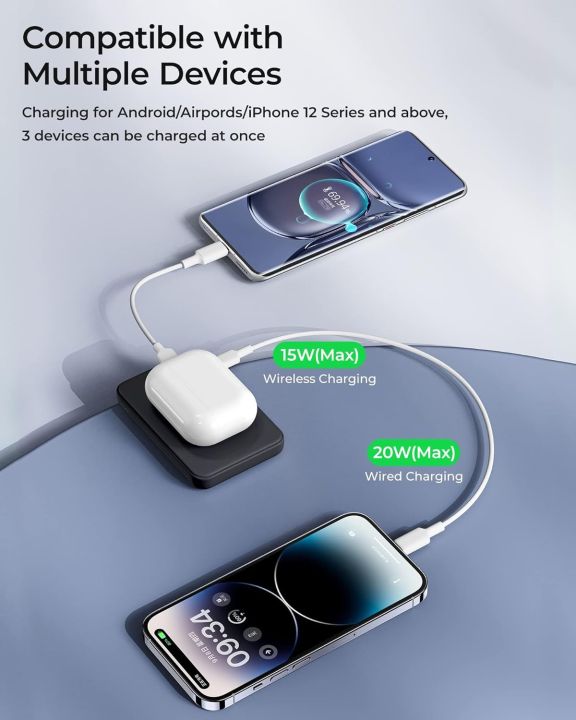 BENKS%20Magnetic%20Power%20Bank%206000mAh%20Foldable%20Kickstand%20Wireless%20Portable%20Charger%2015W%20Wireless%20Charging%20-%20Image%204
