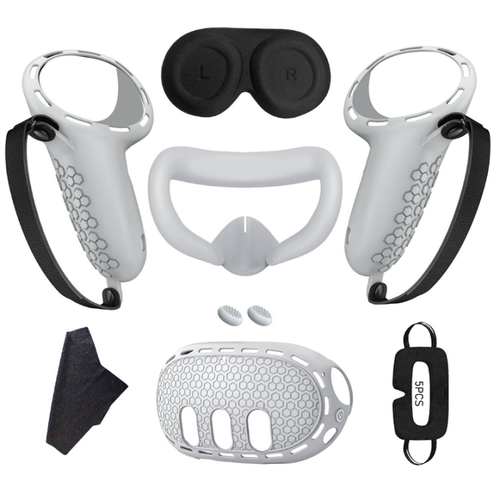 1Set Replacement Accessories for 3 Silicone Case+Handle Case+Face Cover+Blackout Mask Full Kit Anti-Leakage Nose Pad VR Silicone Case C