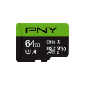 PNY Micro Sd 64GB Elite-X Class 10 U3 V30 MicroSDXC Flash Memory Card. 