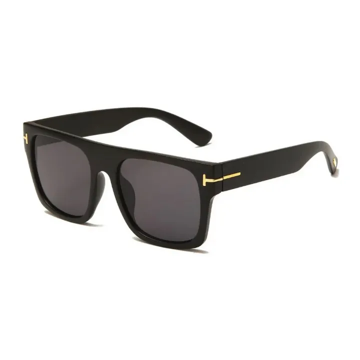 Korean%20Trendy%20classic%20Unique%20Design%20Viral%20Tiktok%20Flat%20Black%20rimless%20Square%20Sunglasses%20For%20Men%20-%20Image%203