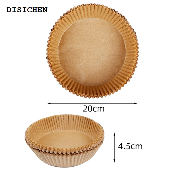 DISICHEN%20Fashion%2050%20Pcs%20Air%20Fryer%20Paper%20Liners%20Non-Stick%20Disposable%20Paper%20Tray%20for%20Air%20Fryer%20Cheesecake%20Air%20Fryer%20Accessories%20Baking%20PaperHats%20Caps%20-%20Image%206