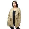 Creamy Pocket Design Thin Cargo Jacket For Women. 