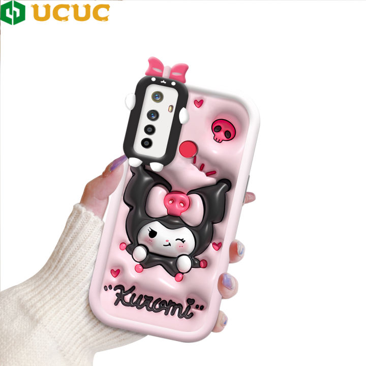 UCUC for Realme 5 5S 5i 6i Back Cover Cute Cartoon Friend Monster Lens Soft Silicone Phone Cases