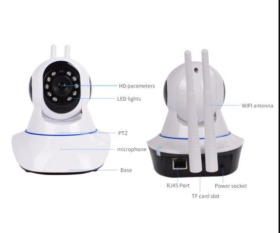 2Mp Wireless P2P Double Antenna Cctv Security Camera Hd 720P Wifi Ip ...
