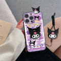 Kuromi Case OPPO CPH1903 CPH1905 CPH1907 CPH1909 CPH1911 CPH1912 CPH1913 CPH1920 CPH1923 Phone Case Fashion Cartoon Cute Kuromi with Lanyard Stand Holder Soft Silicone Rubber Shock-proof Back Cover. 