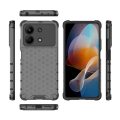 Case For Xiaomi Poco X6 Neo 5G Transparent Honeycomb , [Anti-Scratch Hard PC Back Back + Soft TPU Bumper]  Shockproof Cover Xiaomi Poco X6 Neo 5G. 