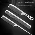 Sutuiying 1PC Titanium Steel Comb Professional Salon Hair Hairdressing Luxury Anti-static Barbers Comb Ultra Thin Hair Brush for Men. 