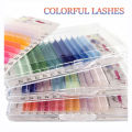 Colorful Ombre Colored Eyelash Extension Individual Lashes Faux Mink Mix Color Volume Lash Purple Blue Pink White Gradient Cilio. 