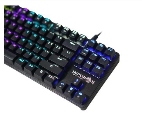 Imperion Trooper 7 Kg-M07F Compact 87 Keys 75% Rgb Gaming Mechanical Keyboard -- Blue Switch Clicky Tenkeyless 10Keyless Thock Stable Stabilizer Gamers Computer Games Pc Laptop Desktop Usb Office Wired Fast Typing Wasd Input