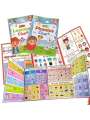 Phonics Chart Preschool Early Learning Alphabet Numbers1-10 Colors CVC Vocabulary English Words A4 Posters Montessori Educational Toys. 