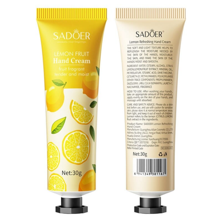 Sadoer%20Lemon%20Refreshing%20Hand%20Cream,%2030g%20-%20Image%202