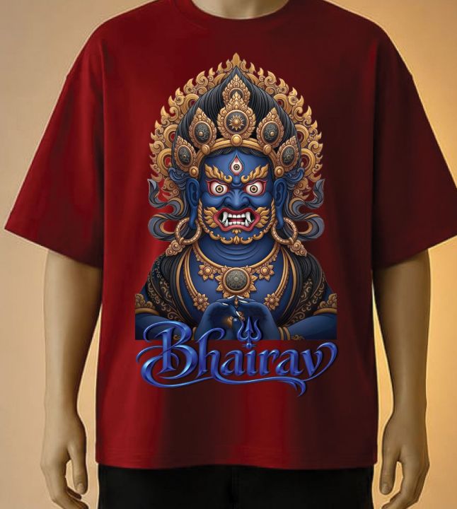 Bhairav%20Printed%20T-Shirt-Maroon%20Black,%20Blue,Brown,%20white,%20cream%20-%20Image%203