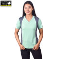 Multicolor Aqua Grey Trekking and Outdoor Sports T-shirts for Women. 