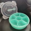 Max Senso Fancy Masala Box Virgin Plastic Spice (Masala) Round Box With Spoon. 