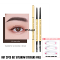 Difutagui 5 Colors Double Head Eyebrow Pencil Long Lasting Waterproof Eye Portable Brow Pen Tint Mascara Enhance Cosmetics Beauty Women Makeup. 