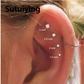 Sutuiying 1PC Fashion Stainless Steel Crystal Nose Septum Piercing Studs 20G Mini Nose Ring Earrings Studs Body Piering Jewelry For Women. 