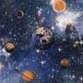 Galaxy Design Ceiling Embossed PVC Wallpaper. 