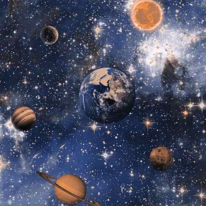 Galaxy Design Ceiling Embossed PVC Wallpaper