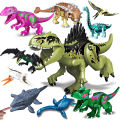 Jurassic Dinosaur World Brutal Raptor T-Rex Triceratops Indominus Rex Model Building Blocks Dino Velociraptor Figure Bricks Toys. 