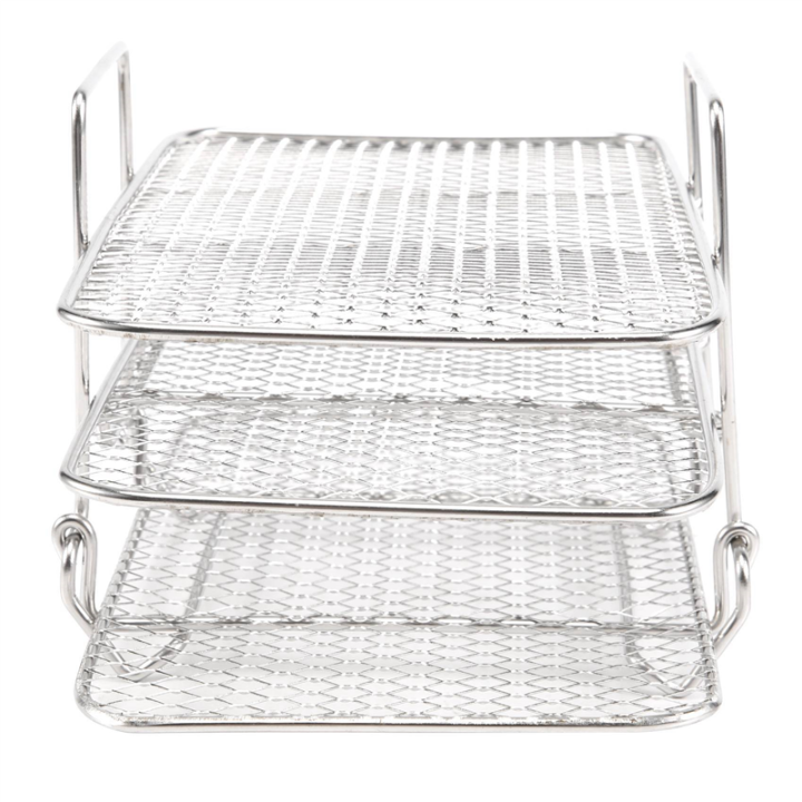 Air Fryer Rack for Dual Air Fryer 304 Stainless Steel Multi-Layer Dehydrator Rack Toast Rack Air Fryer Accessories