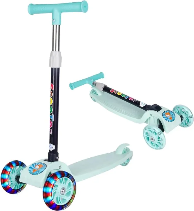 Beauenty%20Folding%203%20Wheel%20Scooter%20For%20Kids%20Toddler%20Scooter%20With%20LED%20Light%20Up%20Wheels%20Adjustable%20Height%20&%20Best%20Gifts%20For%20Kids%20-%20Image%202