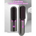 2X Wireless Hair Straightener Brush Fast Heated Straightener Brush Third Gear Adjustable Hair Curler Heating Comb. 