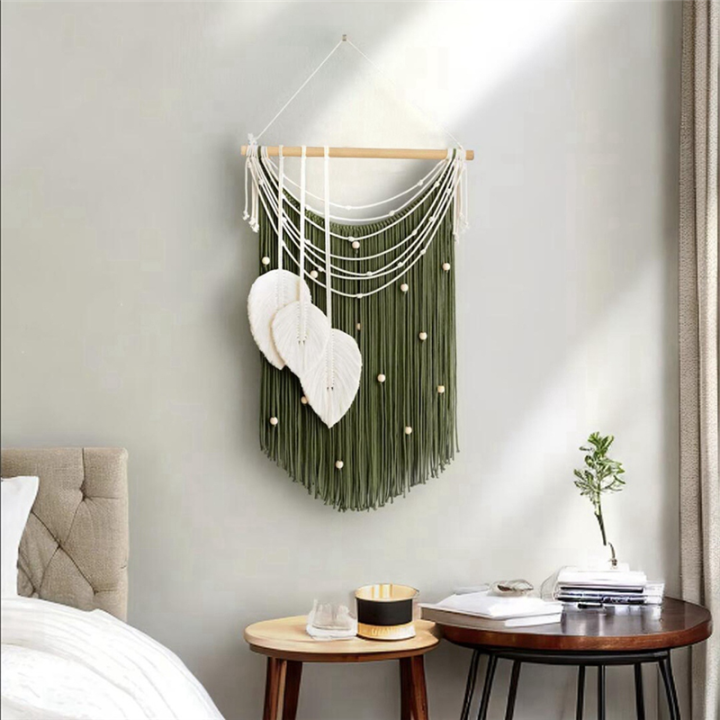 Nullmul%20Bohemian%20Style%20Wall%20Decoration%20Tapestry%20Leaf%20Tassel%20Tapestry%20Braided%20Chic%20Hand%20Woven%20Bohemian%20Green%20-%20Image%207