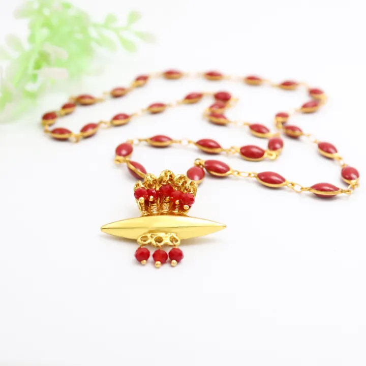 Gold%20Plated%20Panchadhatu%20Muga%20Mala%20With%20Red%20Stones%20Embedded%20Taayou%20For%20Women%20-%20Image%203