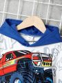 Xujiguanghui 2PCS Kids Boy Clothes Set Car print Long Sleeve Hoodie Top+Pants Autumn Winter Fashion Sport Outfit for Children Boy 1-6 Years. 