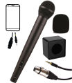 Media Boom Mic Reporting Journalist Wired Microphone Kit With Flag Station Logo – Campatible With Mobile Phone  | Condenser Media Mic For Interview News Reporting With Mobile Phones.. 