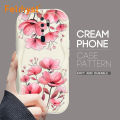 FELMYST for OPPO A5 2020 A9 2020 Back Cover Pink Flowers Pattern Soft Texture Wavy Edge Silicone Phone Case. 