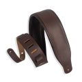 Levy's Leathers M26PD-DBR_DBR Top Grain Padded Leather Guitar Strap - Dark Brown. 