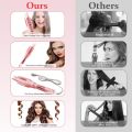 Automatic Hair Curler With 4 Temperatures, Dual Voltage Rotating Curling Iron With Fast Heating and Auto Shut-Off For Professional Hair Styling. 