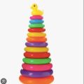 13 Color Rings Tower Baby, Colorful Rainbow Tower, Children Stacking Ring. 