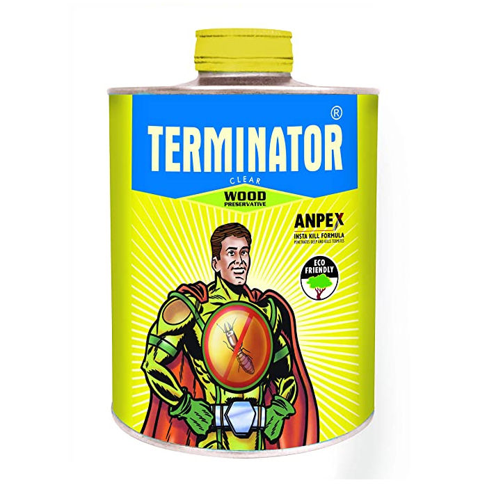 Terminator Eco-Friendly Termite Killer Refill Pack Termite, Borer, Insect Repellant & Control - For Home, Kitchen And Wood Preservative - 1 Liter